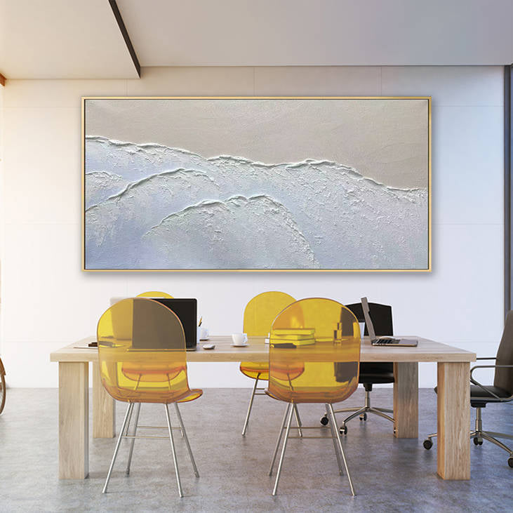 Hand Painted Wave Textured Decorative Painting #YX286