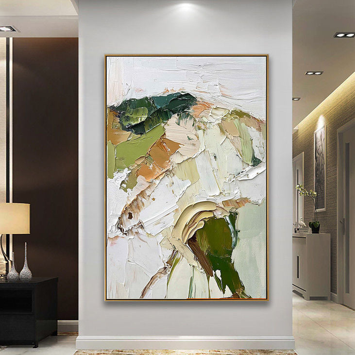 Abstract Thick Textured Canvas Art #YX65