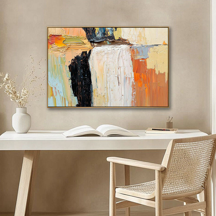 Contemporary Waterfall Painting - Unique Abstract Design #YX124