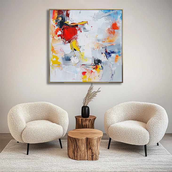 Vibrant Impasto Abstract Art #YX28