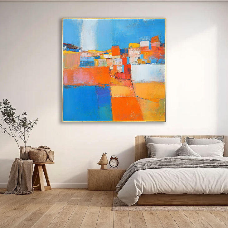 Bright City Vistas: Abstract Geometric Art #YX159