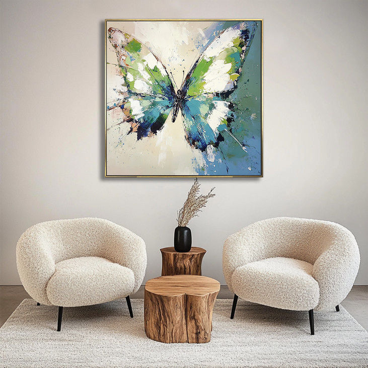 Vibrant Butterfly Handmade Canvas Painting #YX23