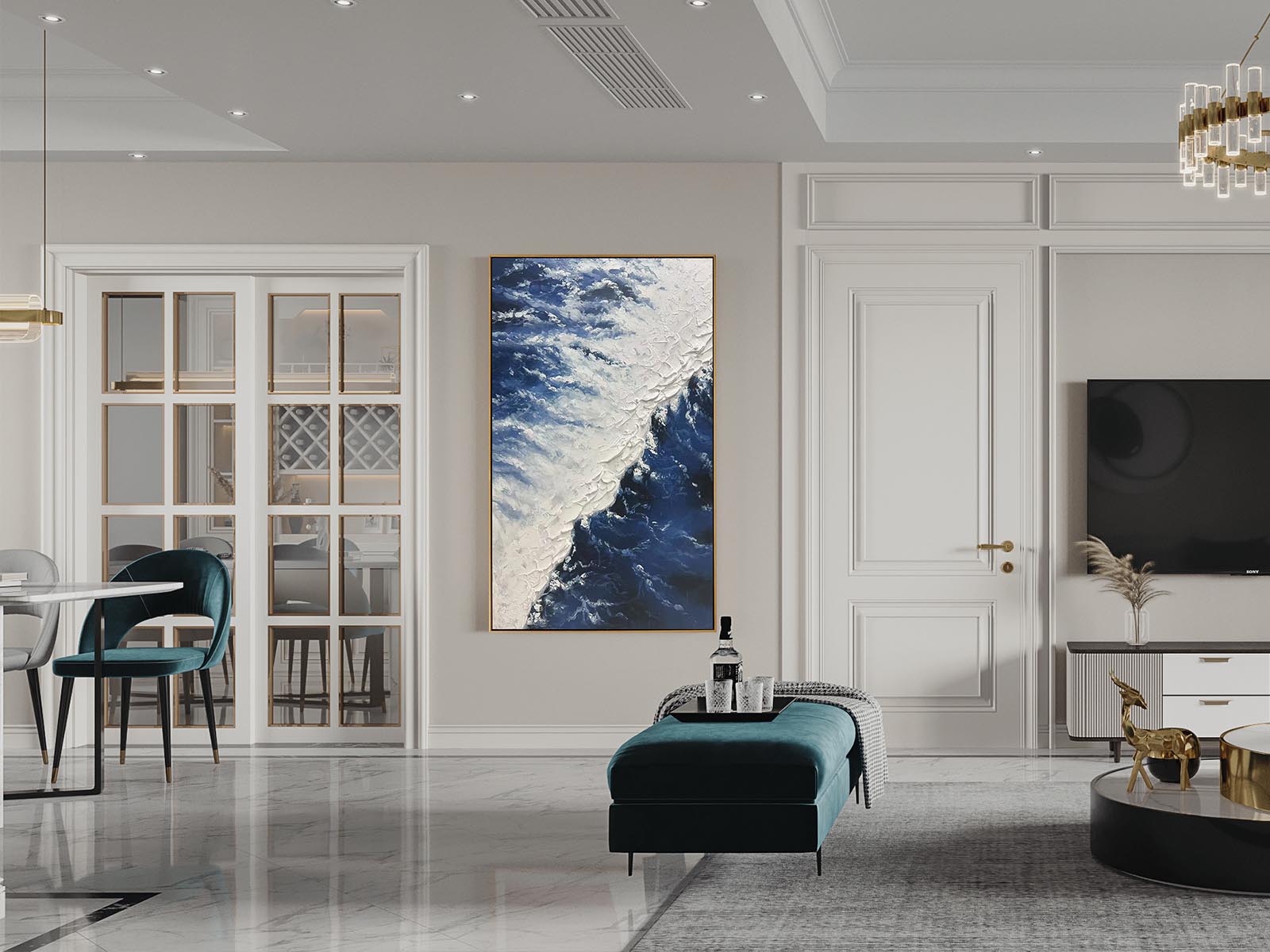 Entryway Hallway Hand Painted Art: Make a Great First Impression