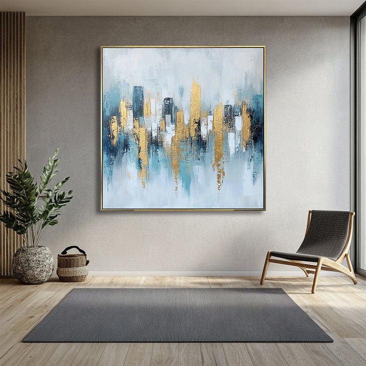 gold foil canvas painting