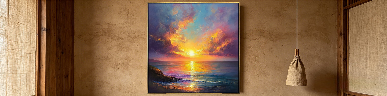 sunrise canvas painting