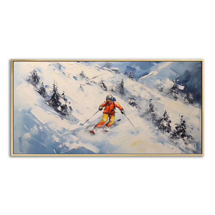 3D Textured Skiing Art #VA99