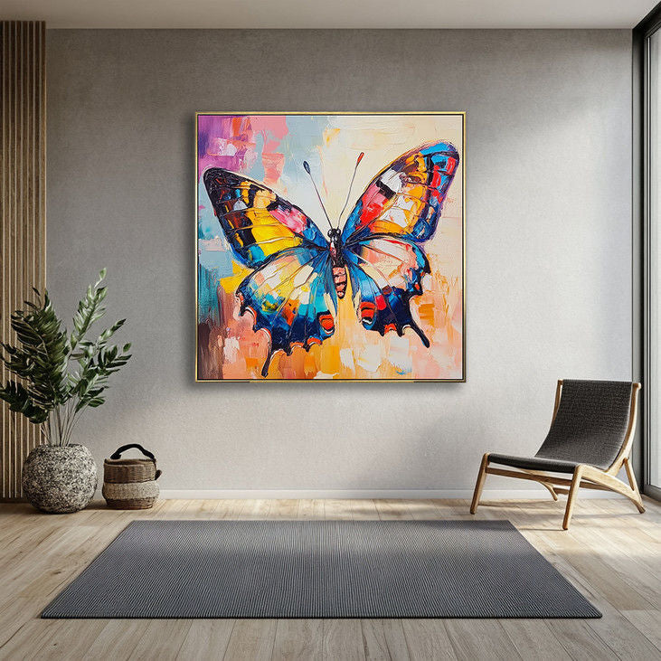 Hand Painted Colorful Butterfly Canvas #YX33