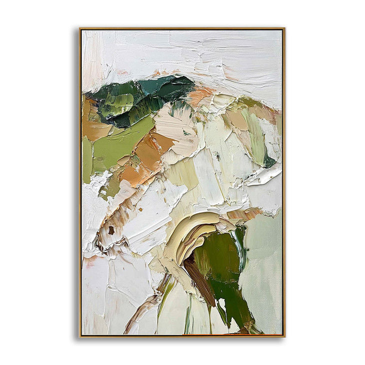 Abstract Thick Textured Canvas Art #YX65