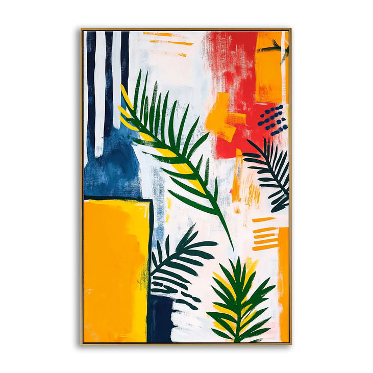 Abstract Tropical Leaf Artwork #YX180