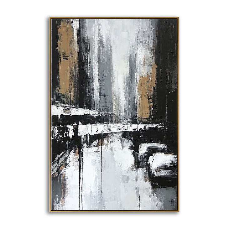 Black, White & Beige Wall Art #YX176
