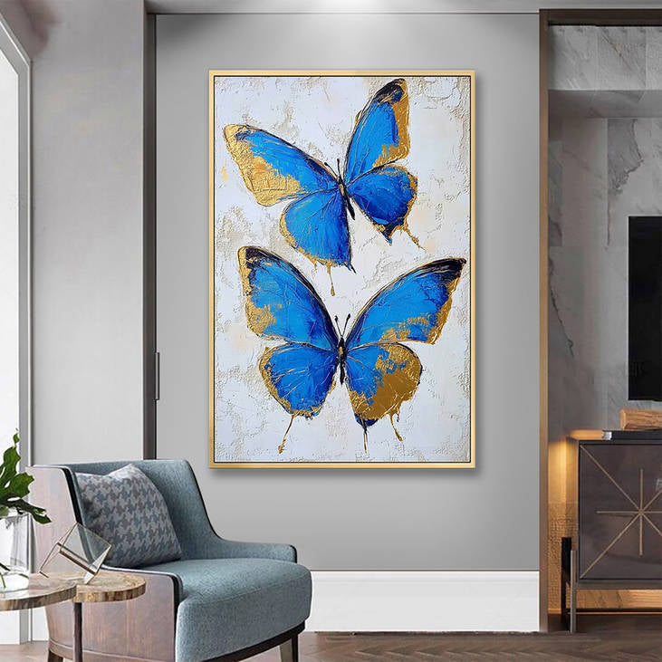 Luxury Blue Butterfly Wall Decor #YX236