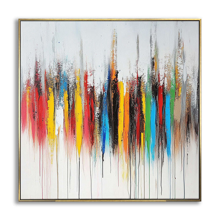 Colorful Drip Abstract Canvas Art #YX137