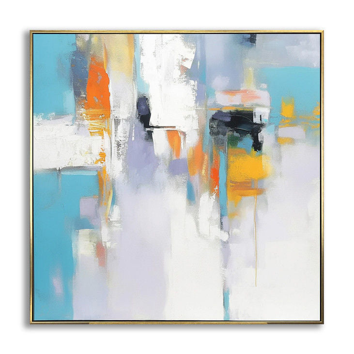 Contemporary Blue Based Abstract Art #YX136