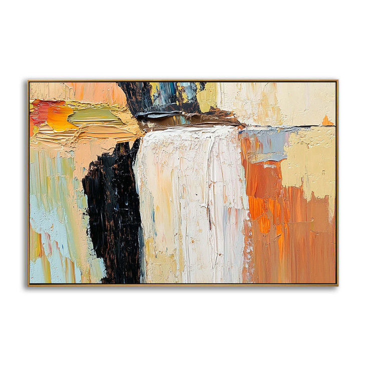 Contemporary Waterfall Painting - Unique Abstract Design #YX124