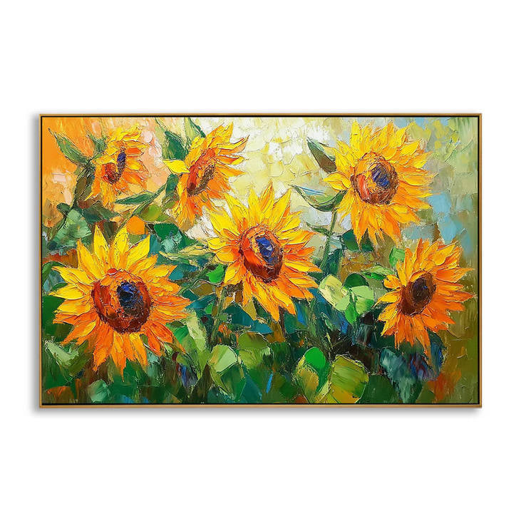 Golden Sunflower Hand Painted Canvas #YX348