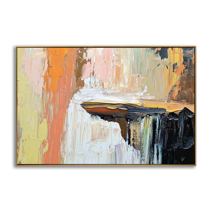 Hand Crafted Waterfall Wall Art | Expressive Color & Texture #YX126