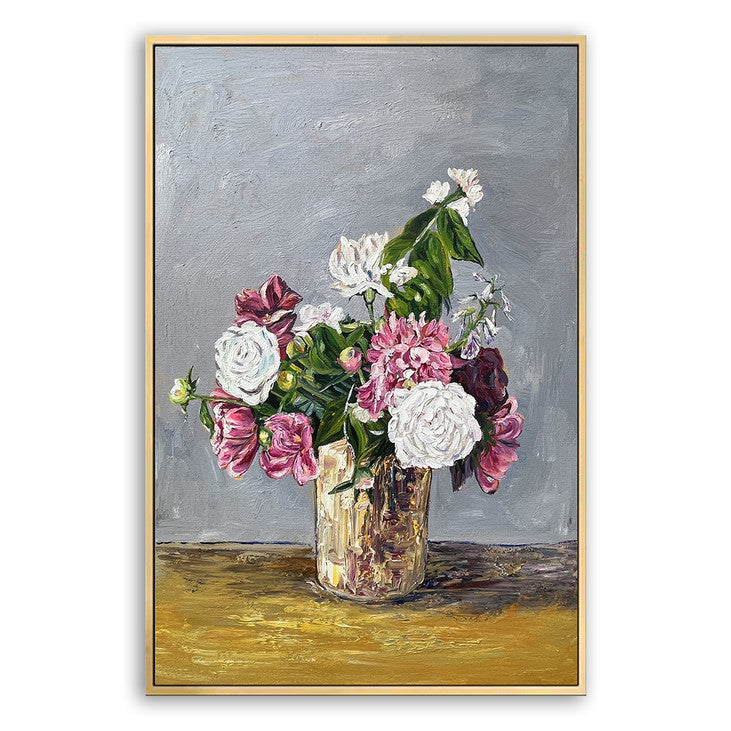 Hand Painted Floral Bouquet Canvas Painting #VA360