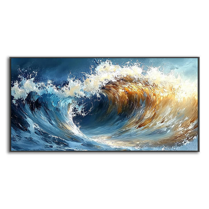 Hand Painted Sea Wave Canvas #YX214