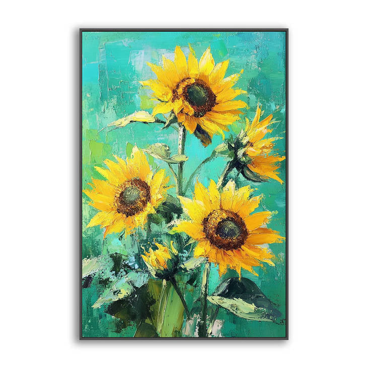 Hand Painted Sunflower Canvas Art #YX326