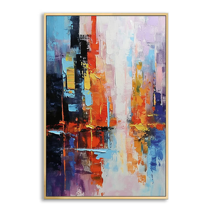 Hand Painted Urban Reflection Canvas #YX230