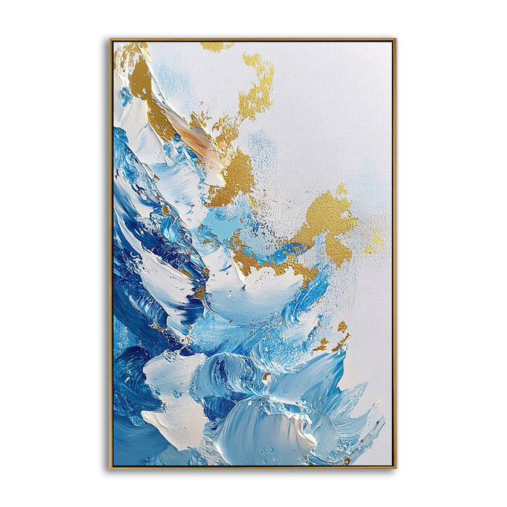 Modern Gold Foil Abstract Painting #YX81