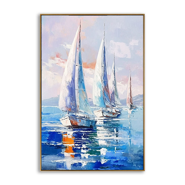 Nautical Sailboat Canvas Painting #YX160