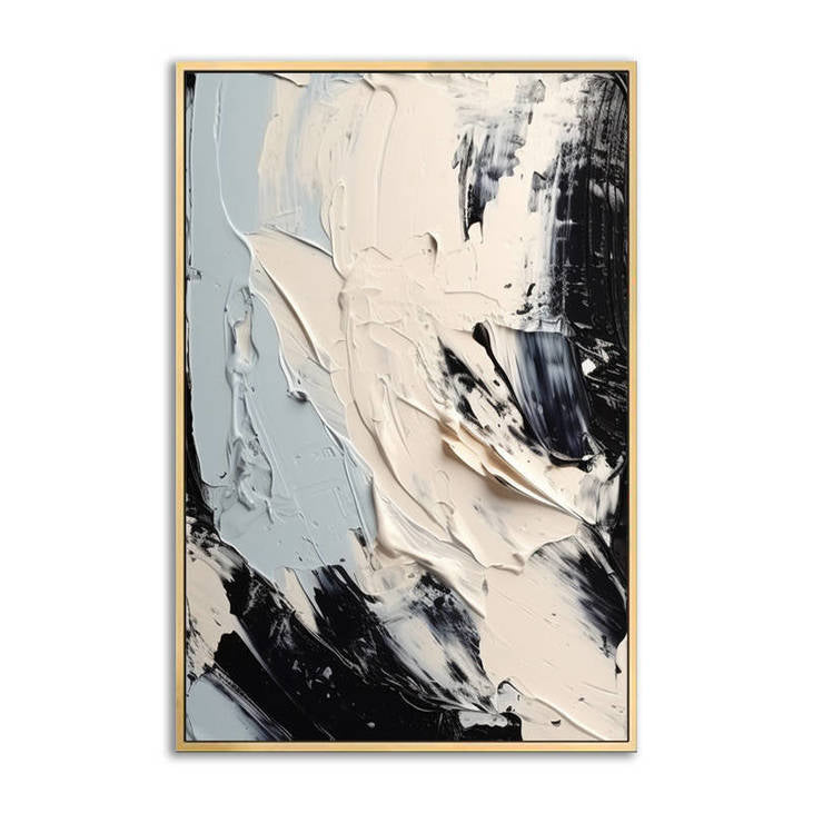 Stylish Black, White & Grey Abstract Art #VA38