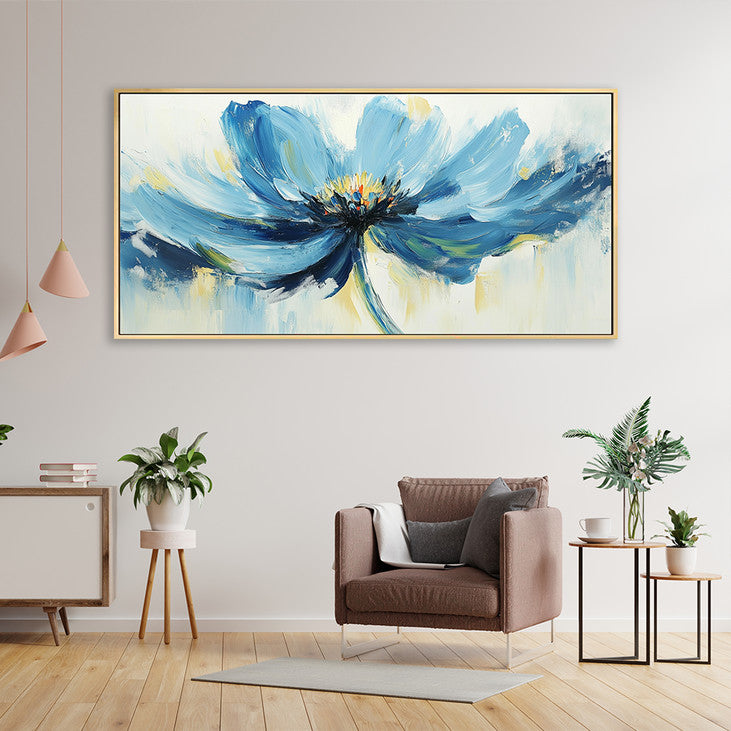 Blue Blossom Canvas for Living Room #VA350
