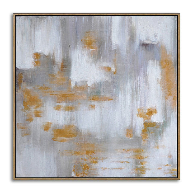 Gray, White & Gold Textured Wall Decor #VA378