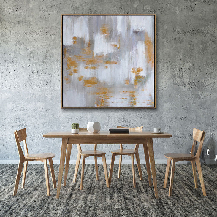 Gray, White & Gold Textured Wall Decor #VA378