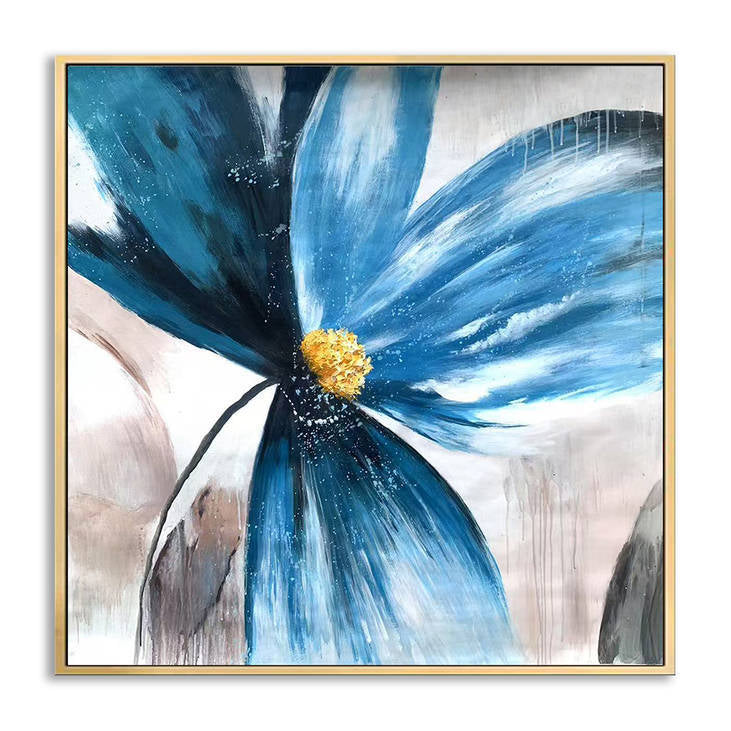 Vibrant Blue Flower Art #YX222