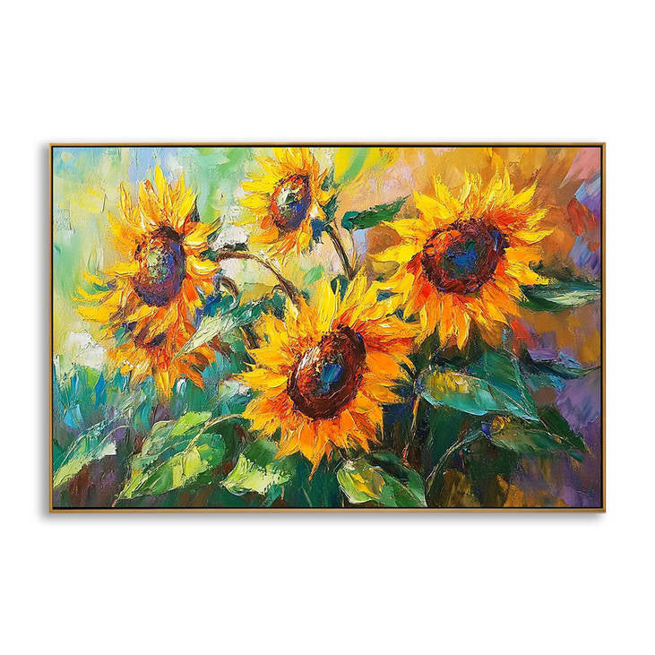 Vibrant Sunflower Hand Painted Artwork #YX349