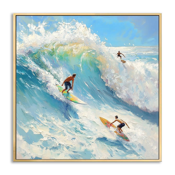 Vibrant Surfing Wave Art #YX226