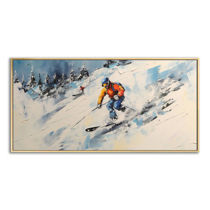 Winter Sports Impasto Art #VA98
