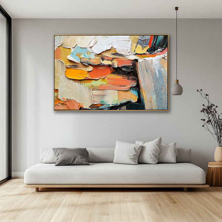 Hand Painted Textured Abstract Canvas #YX116
