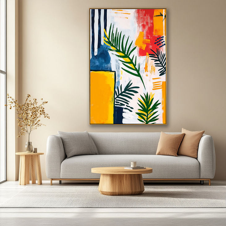 Abstract Tropical Leaf Artwork #YX180