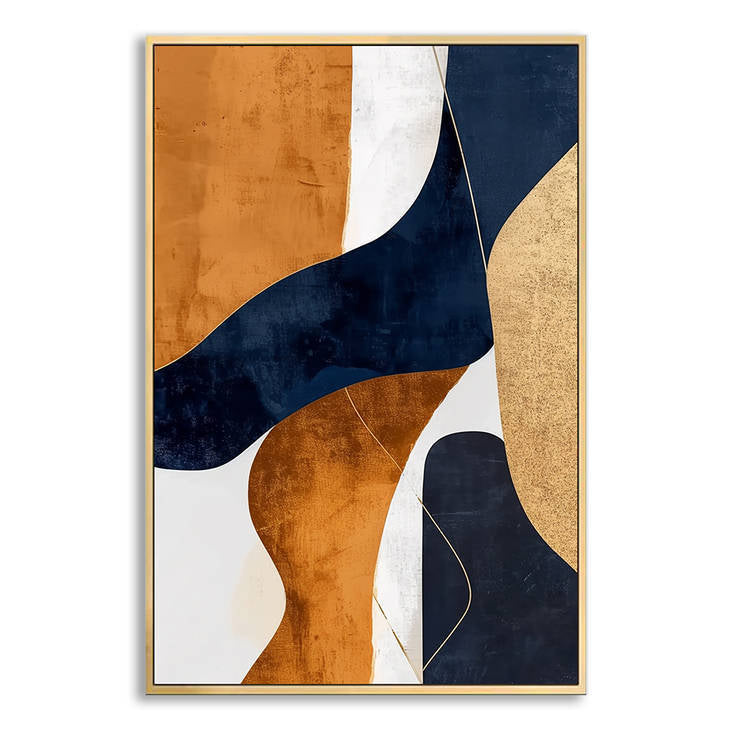 Abstract Geometric Hand-Painted Canvas Art #YX240