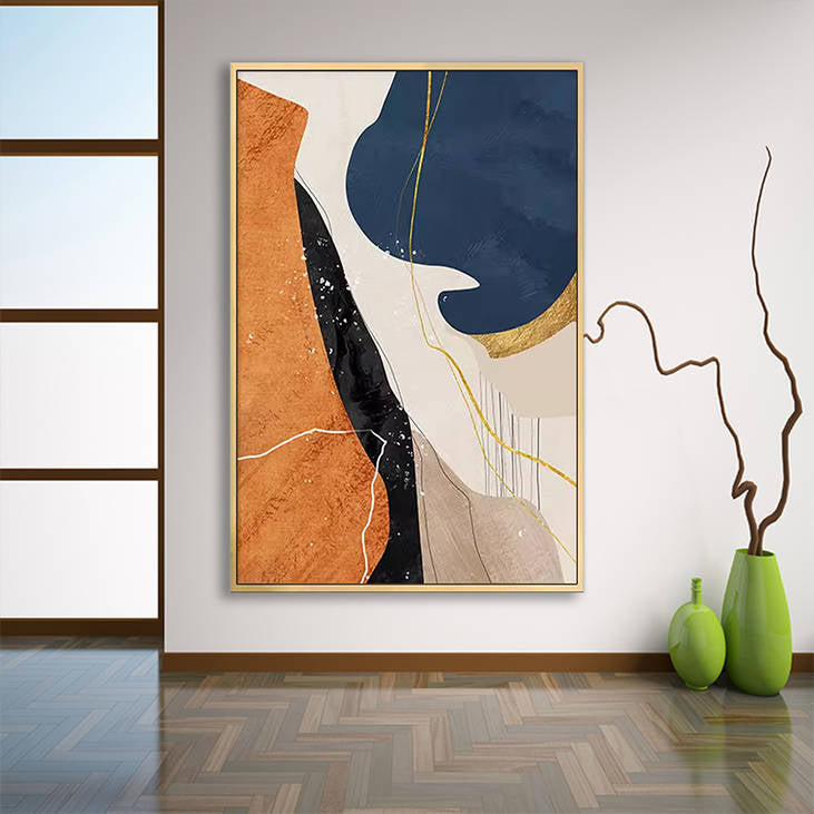Luxe Modern Abstract Canvas Painting #YX248