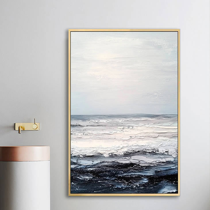 Handmade Abstract Ocean Canvas Painting #YX251