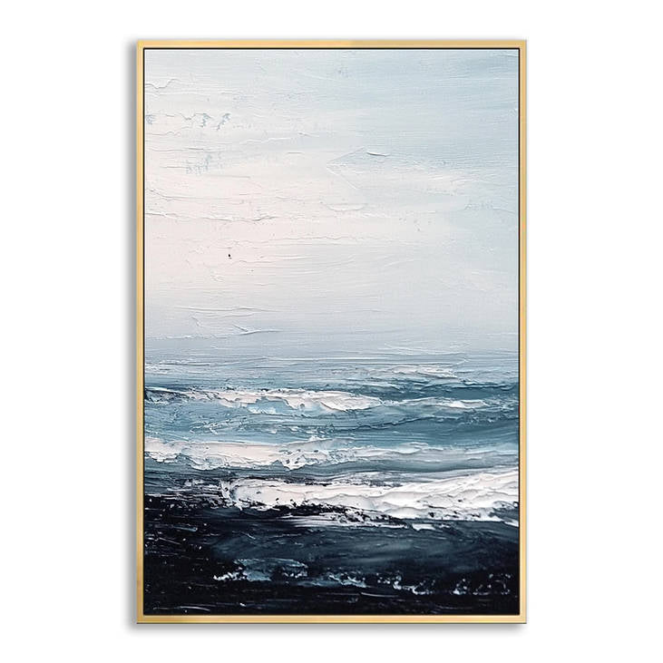 Handmade Abstract Ocean Canvas Art #YX253