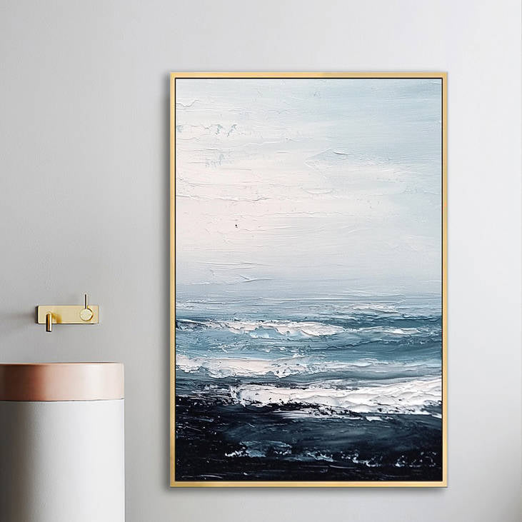 Handmade Abstract Ocean Canvas Art #YX253