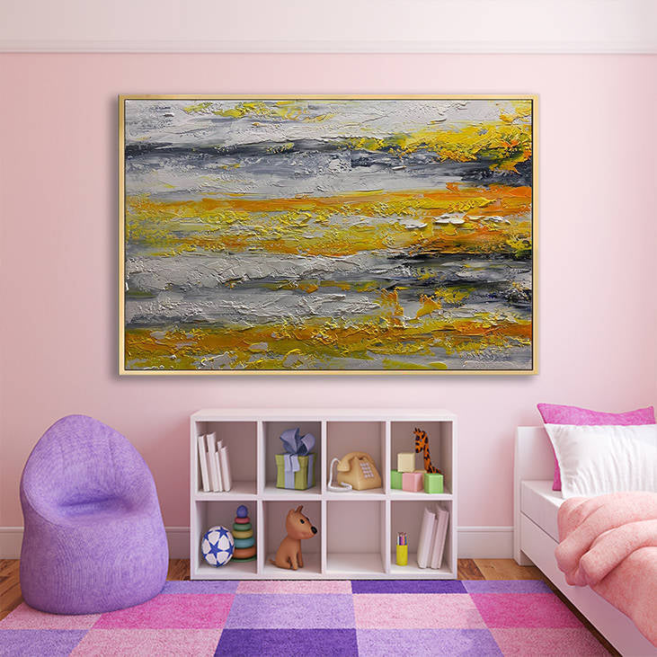 Thick-Textured Abstract Canvas Art #YX258