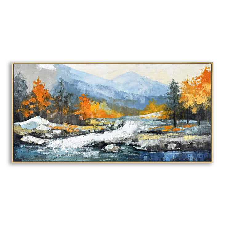 Handmade Abstract Landscape Canvas Painting #YX282