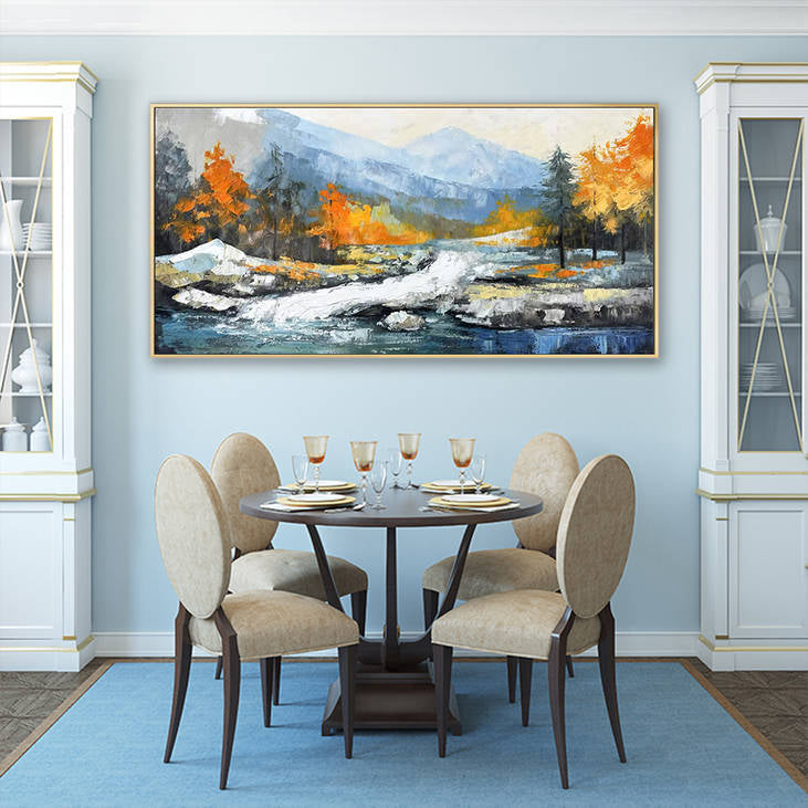 Handmade Abstract Landscape Canvas Painting #YX282