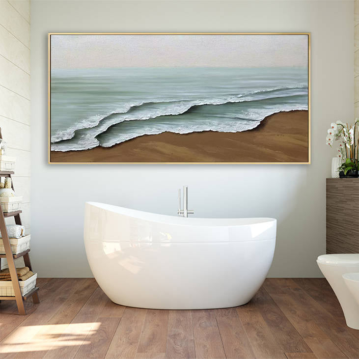 Hand Painted Seaside Canvas Art #YX284