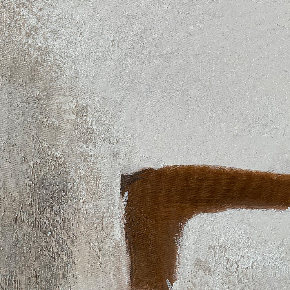Abstract Beige Textured Canvas Painting #YX328