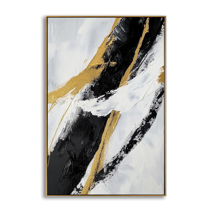 Modern Abstract Gold - Black Decorative Painting #YX55