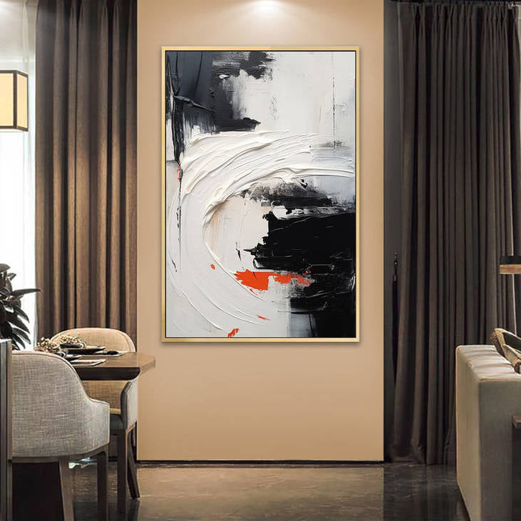 Textured Black and White Canvas #VA42