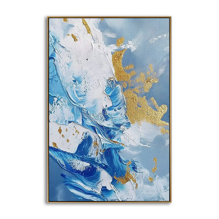 Hand Painted Abstract Ocean Inspired Art #YX85