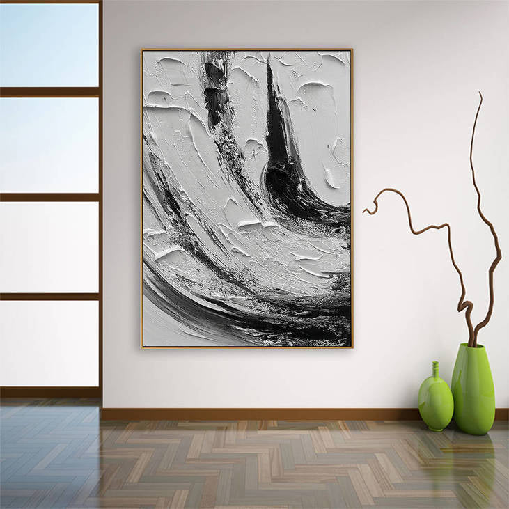 Modern Black and White Canvas #YX361